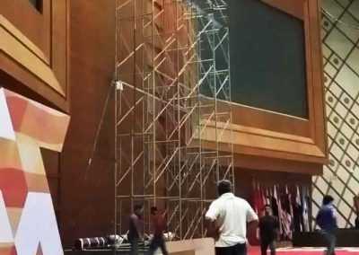 Indoor Scaffolding for Backdrop in PICC