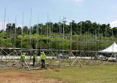 Tubular scaffold for Hari Belia event at Putrajaya