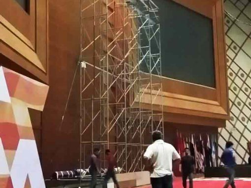 Indoor Scaffolding for Backdrop in PICC